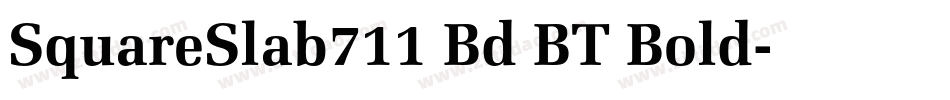 SquareSlab711 Bd BT Bold字体转换